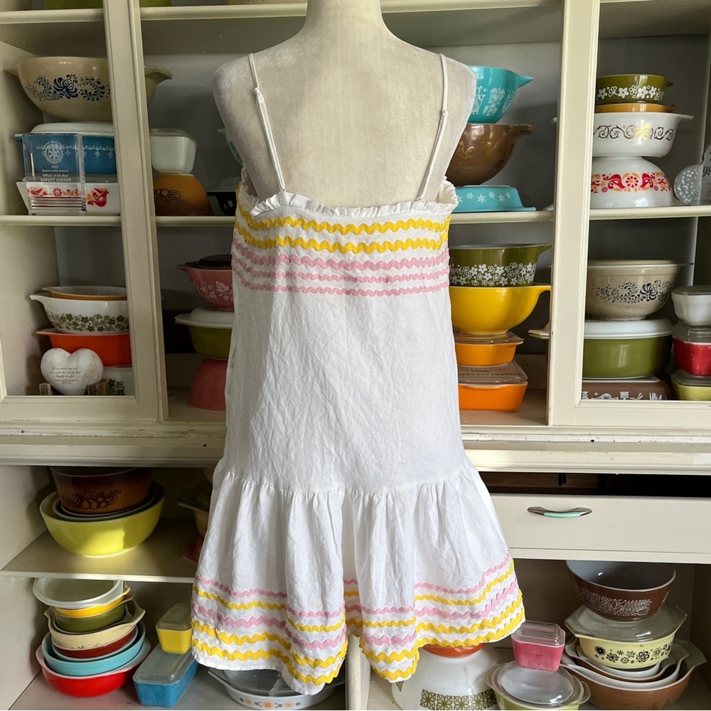 Lisa Marie Fernandez x Target Ruffle-Hem Tiered Ric Rac Dress - Size Medium - Picture 7 of 16